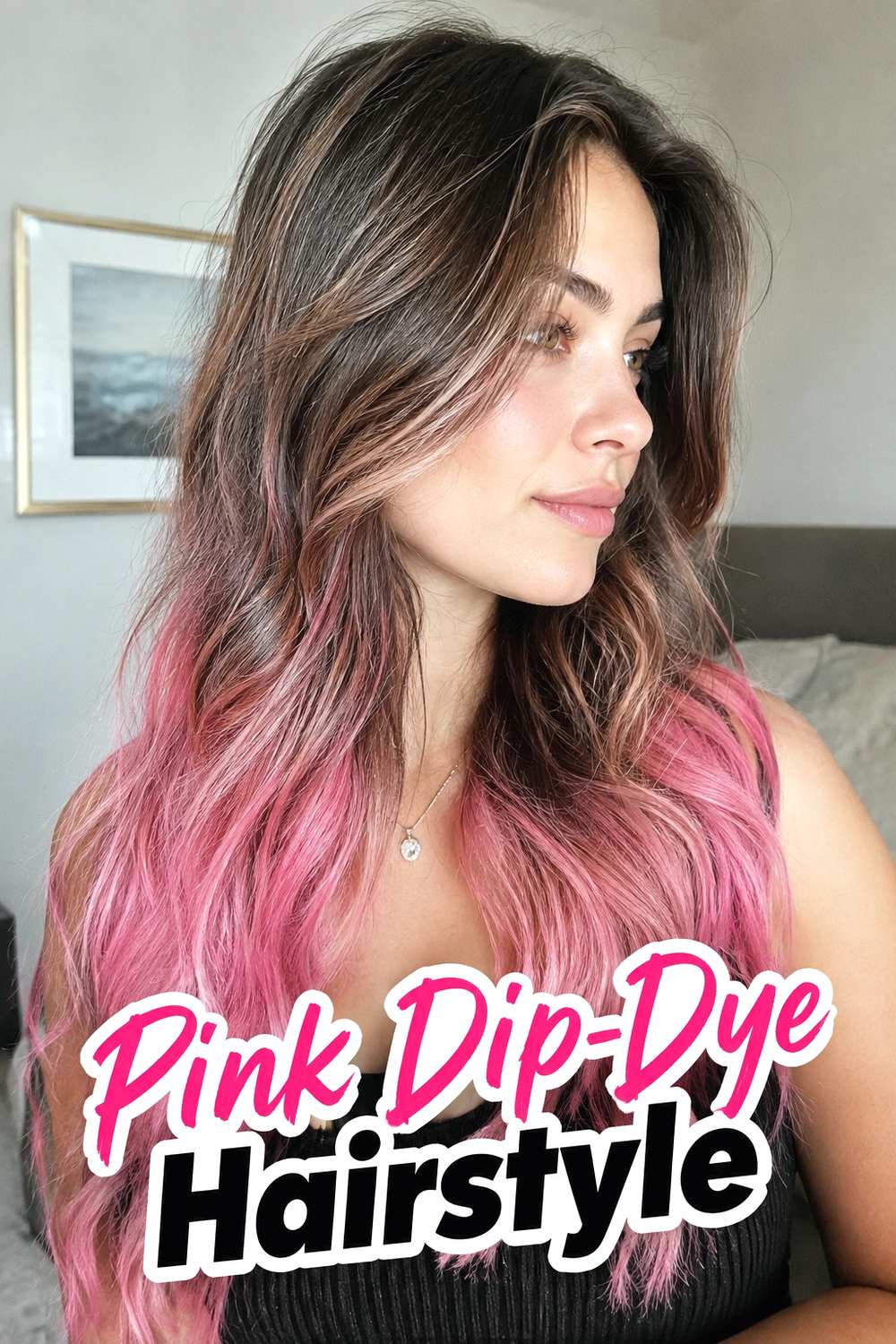 22. Pink Dip Dye Hairstyle