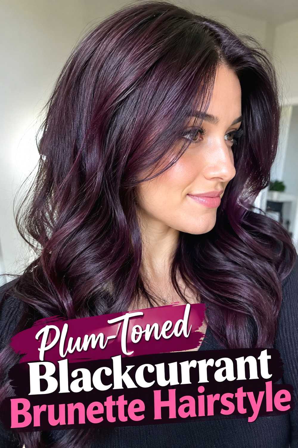 3. Plum Toned Blackcurrant Brunette Hairstyle