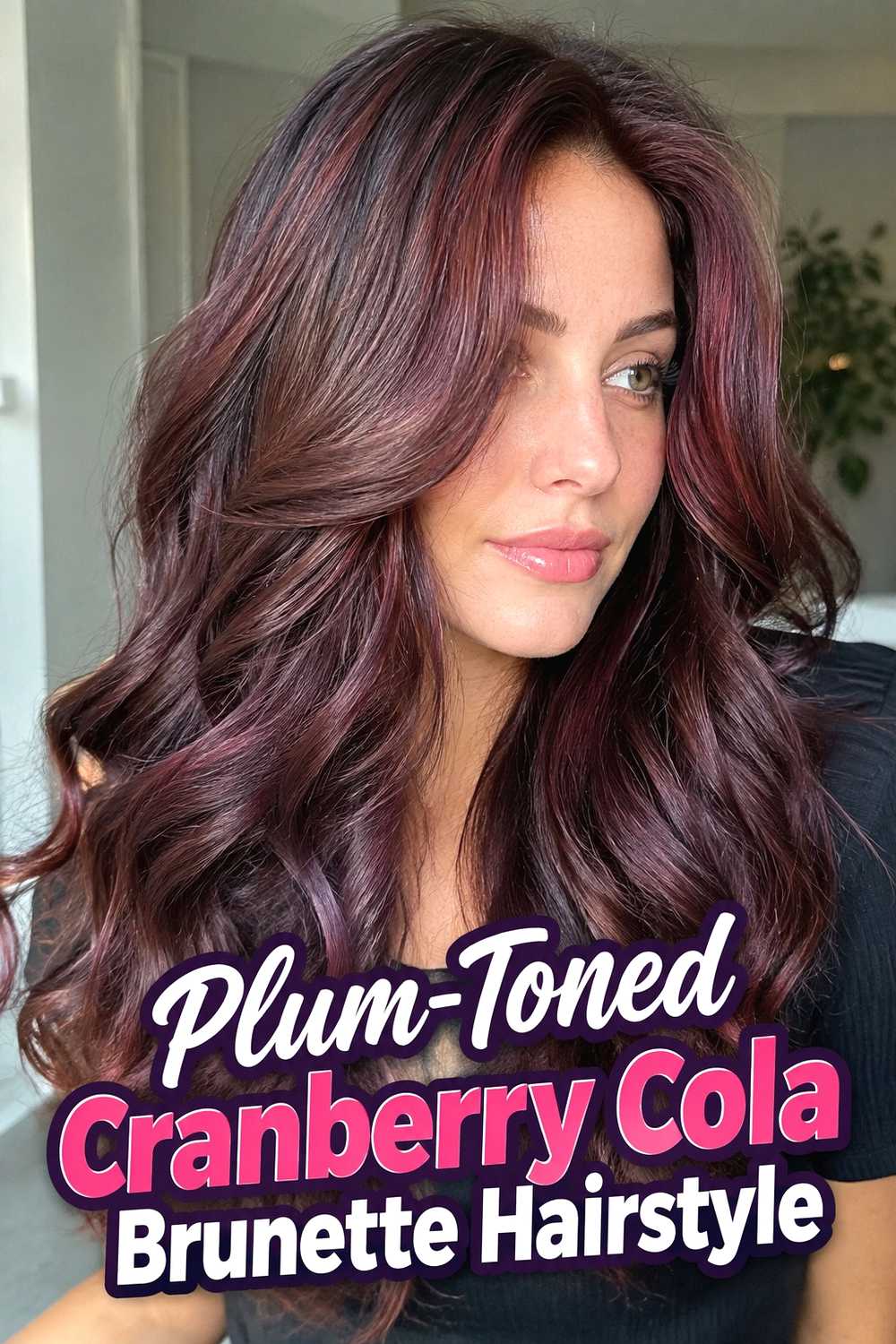 12. Plum Toned Cranberry Cola Brunette Hairstyle