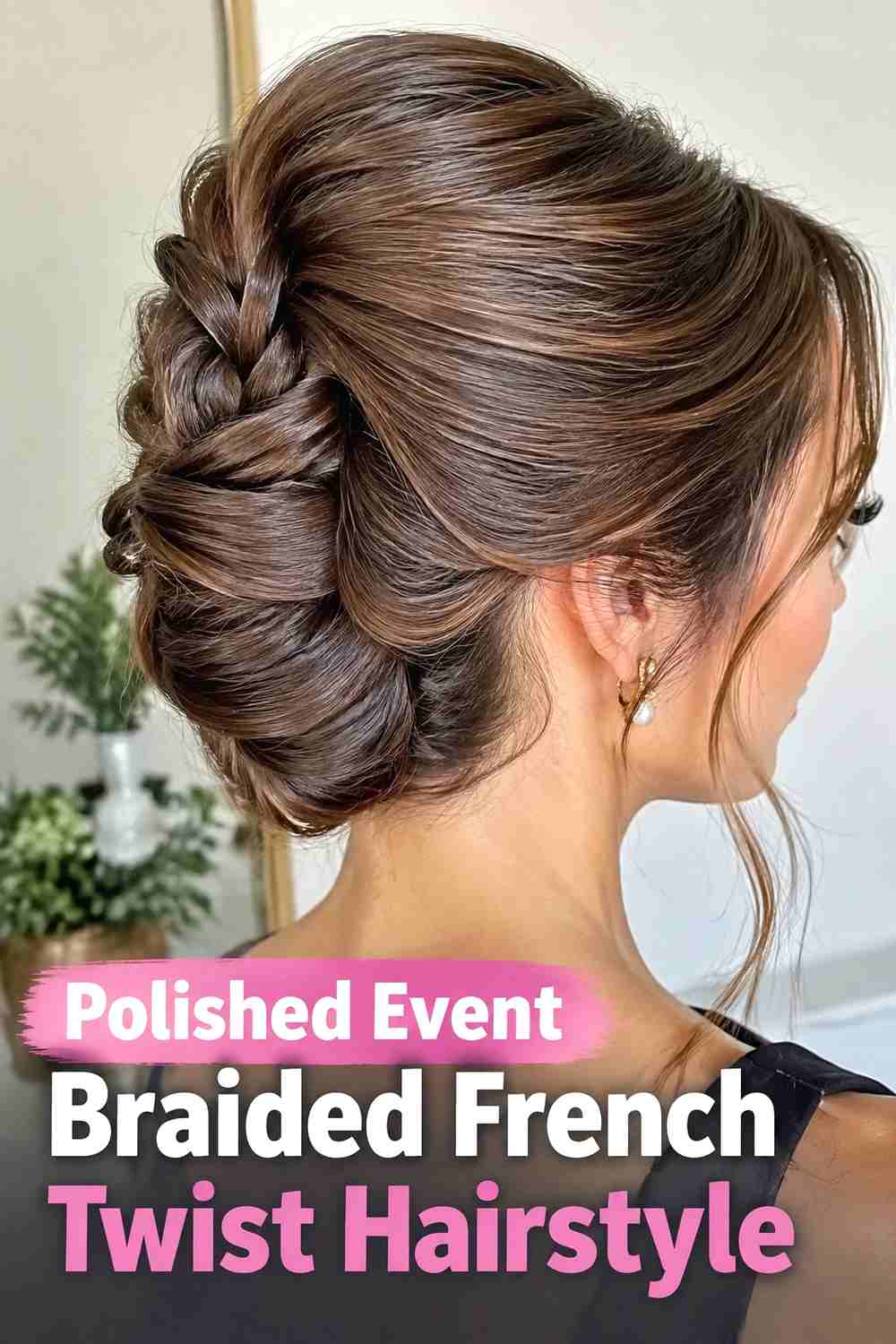 14. Polished Event Braided French Twist Hairstyle