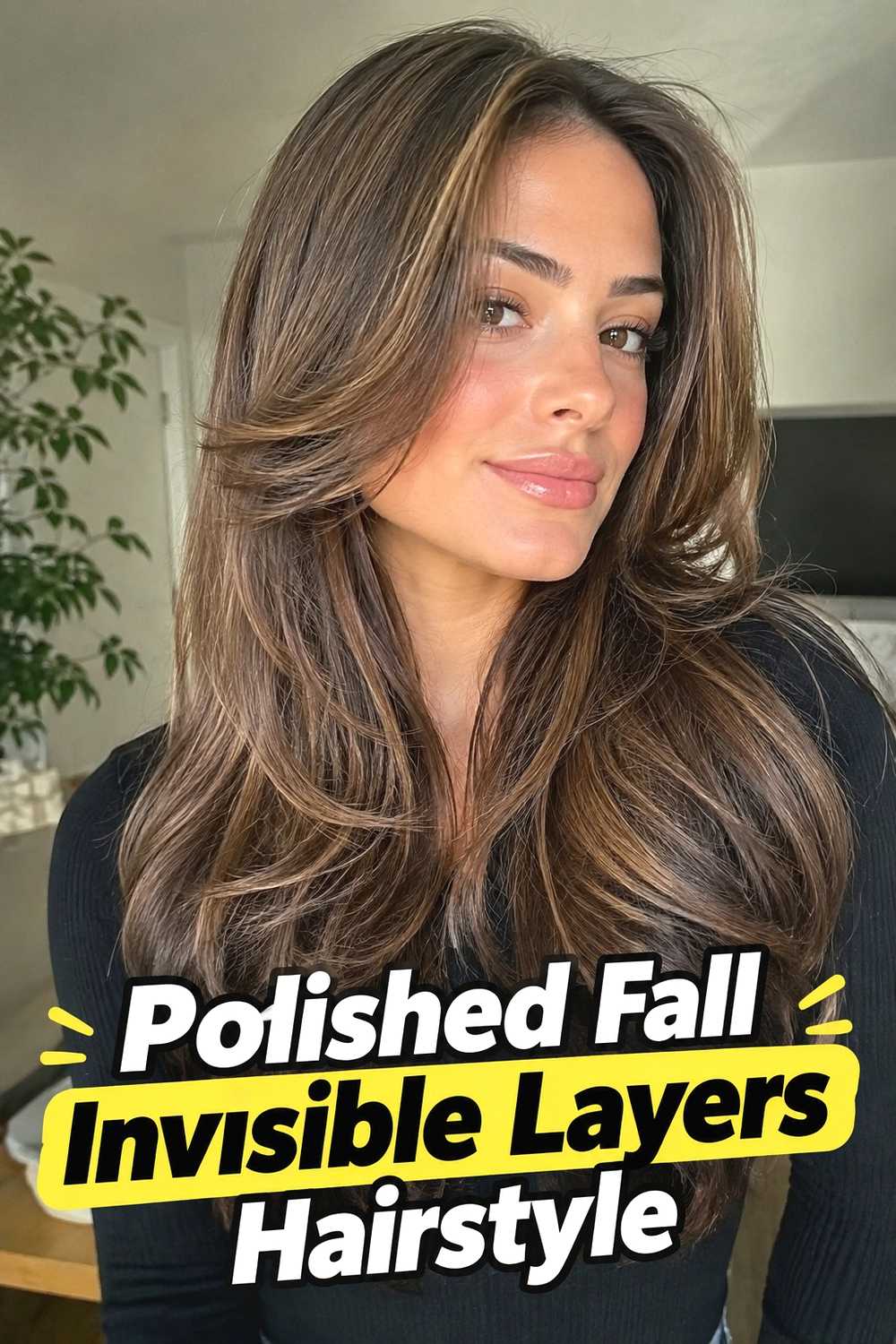 17. Polished Fall Invisible Layers Hairstyle
