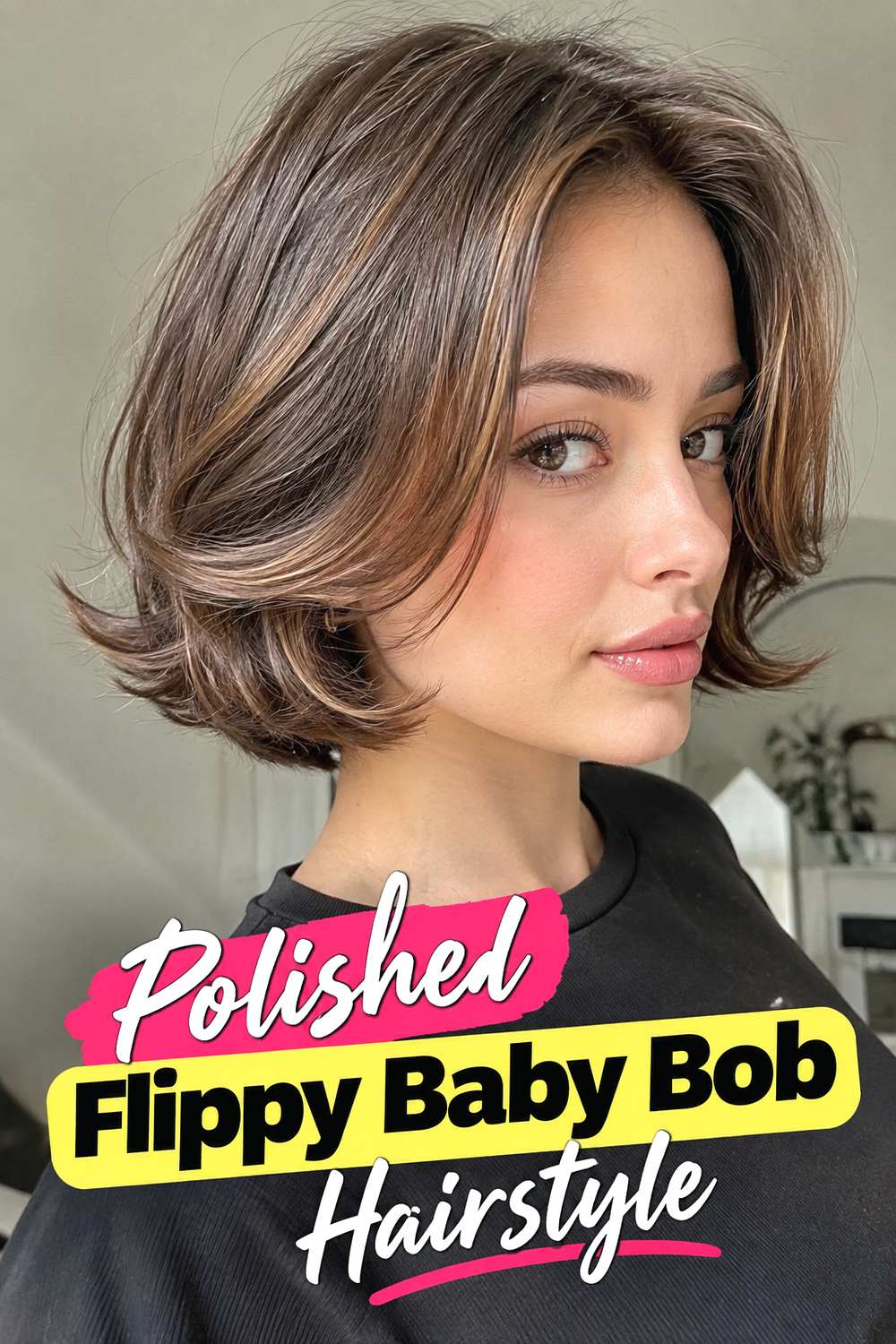 Polished Flippy Baby Bob Hairstyle