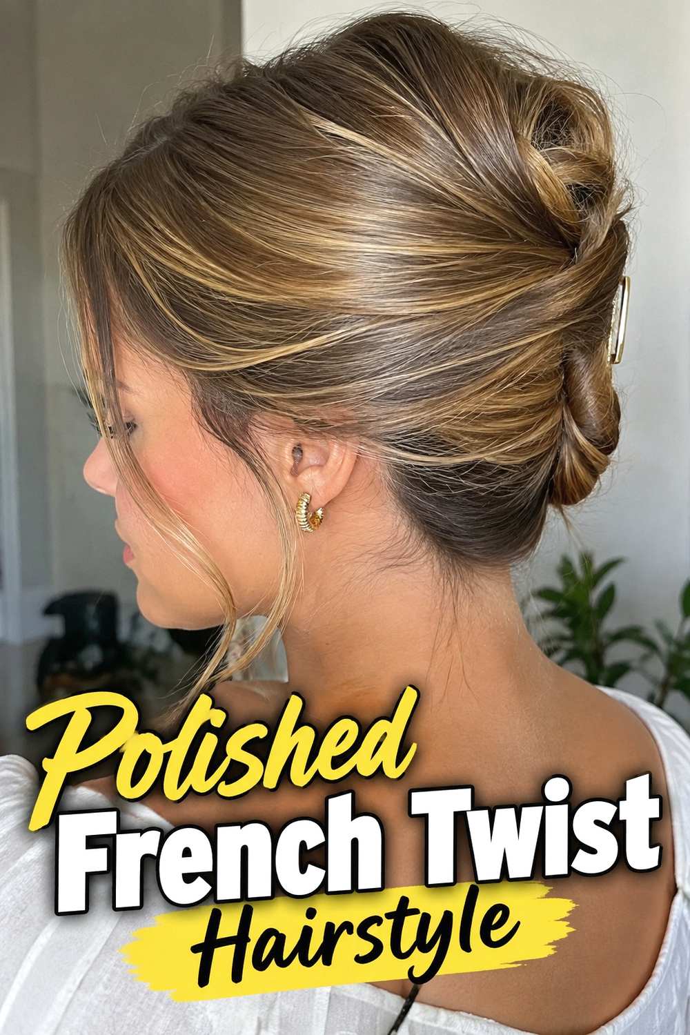 4. Polished French Twist Hairstyle