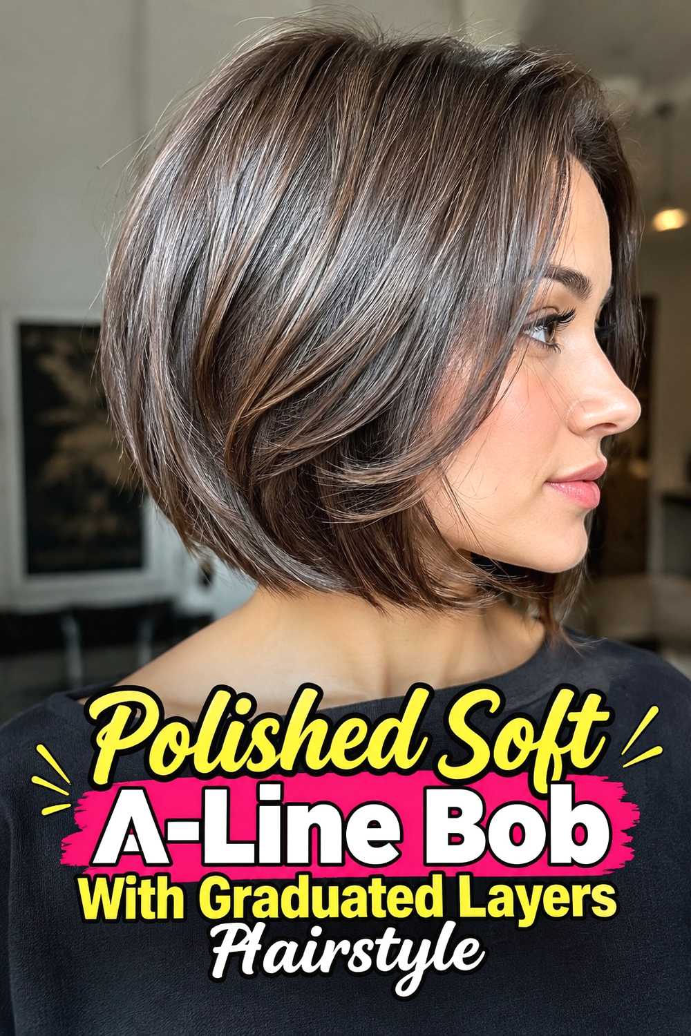 17. Polished Soft A Line Bob With Graduated Layers Hairstyle