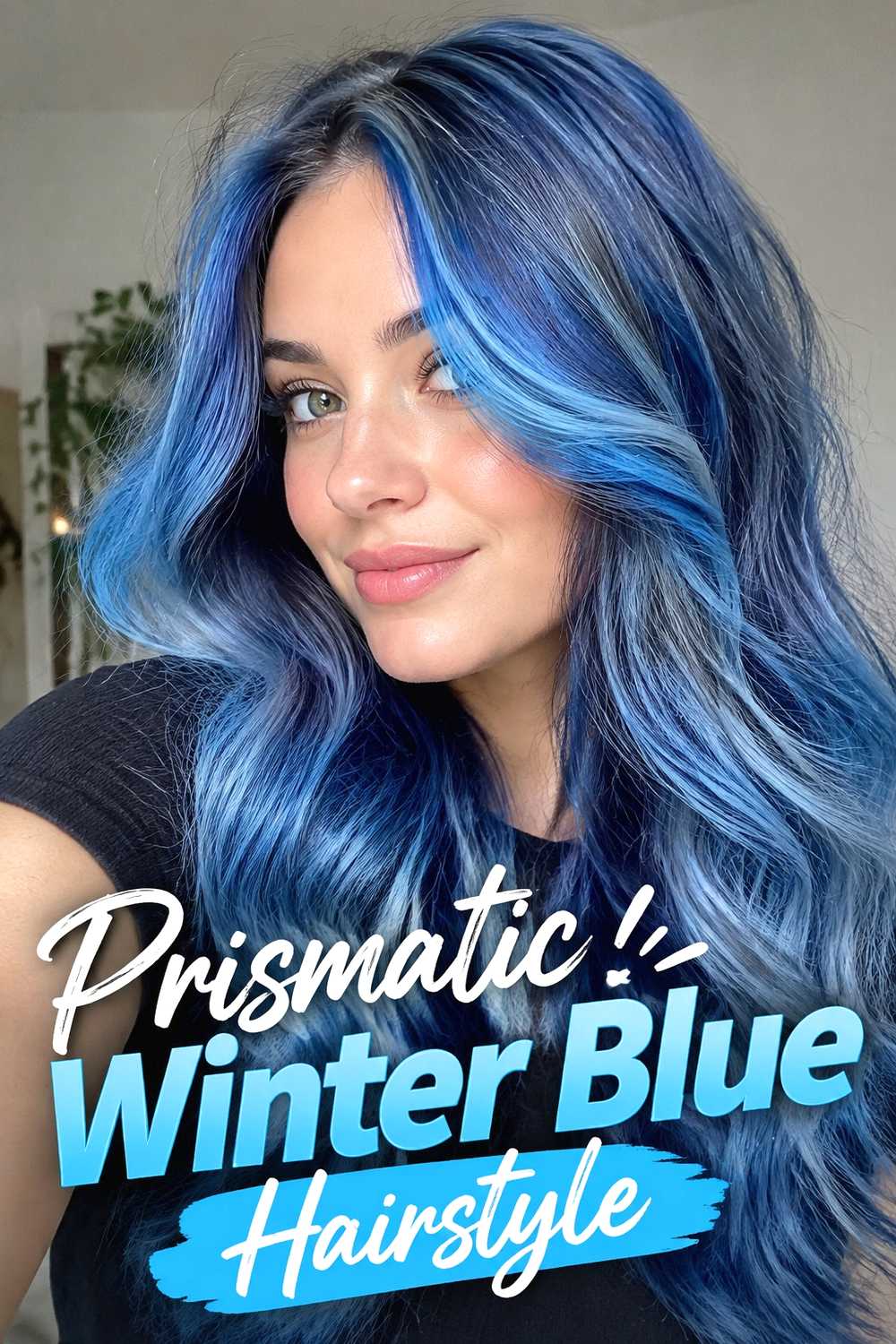 16. Prismatic Winter Blue Hairstyle
