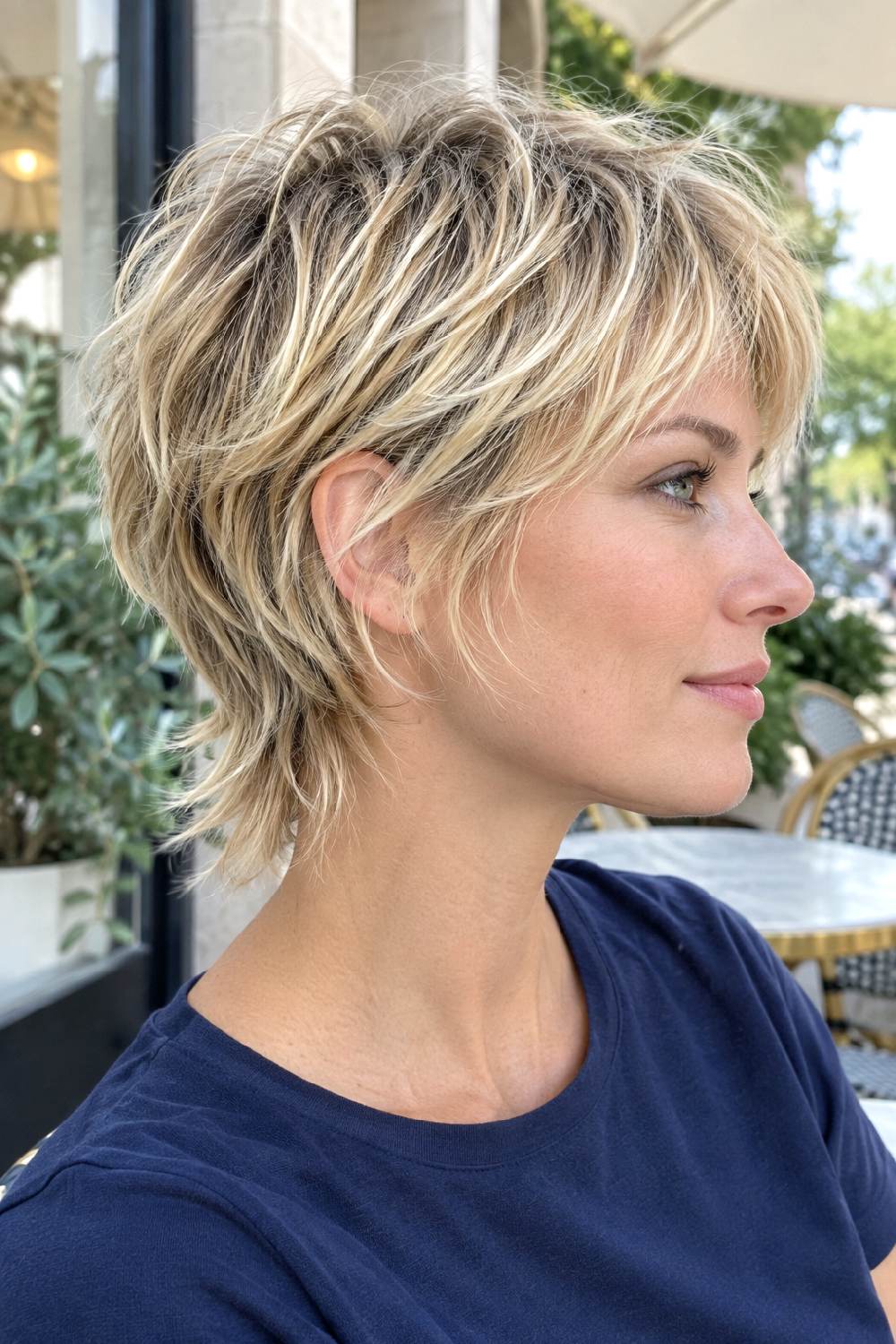 Razor-Cut Airy Mixie Pixie Mullet Hairstyle