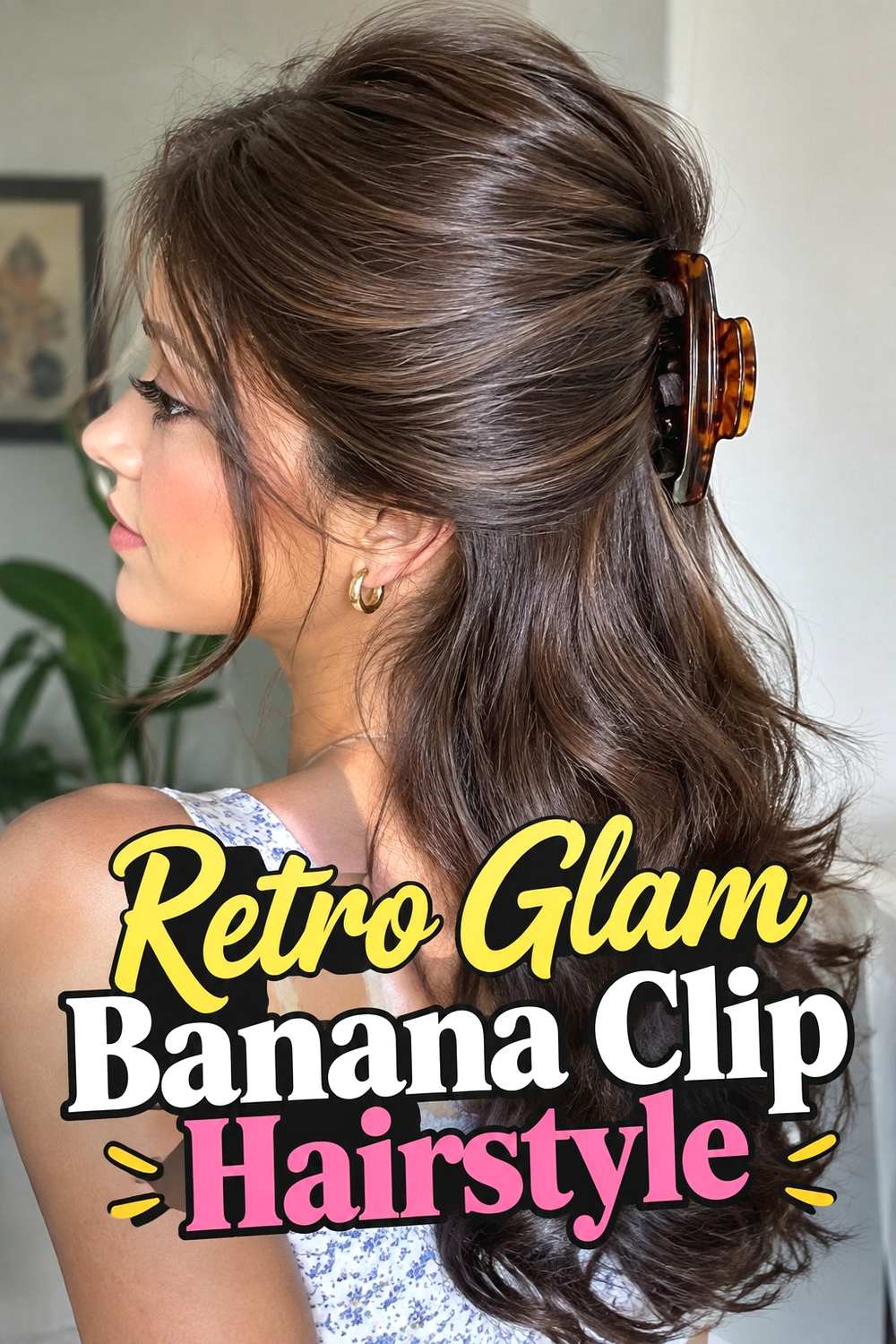 16. Retro Glam Banana Clip Hairstyle