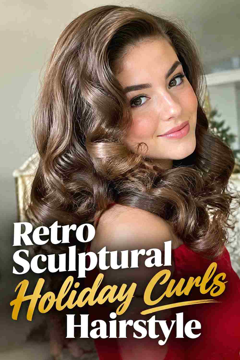 11. Retro Sculptural Holiday Curls Hairstyle