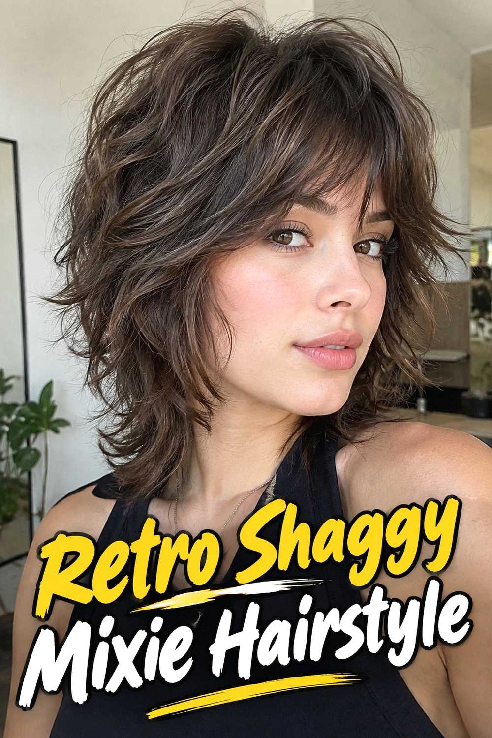 17. Retro Shaggy Mixie Hairstyle