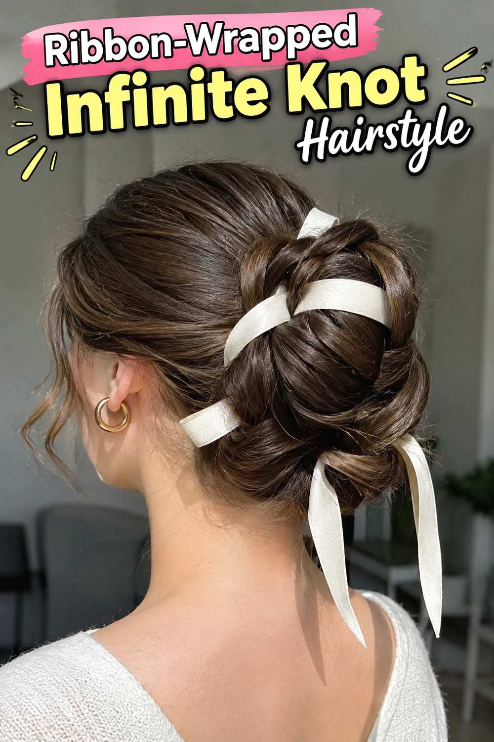 Ribbon-Wrapped Infinite Knot Hairstyle