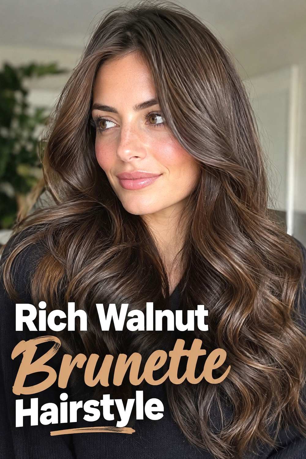 Rich Walnut Brunette Hairstyle