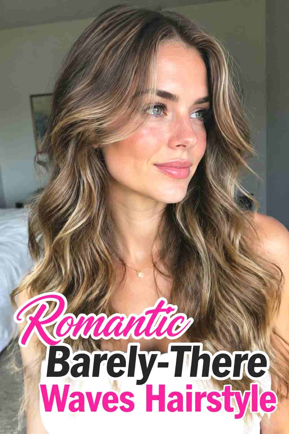 18. Romantic Barely There Waves Hairstyle