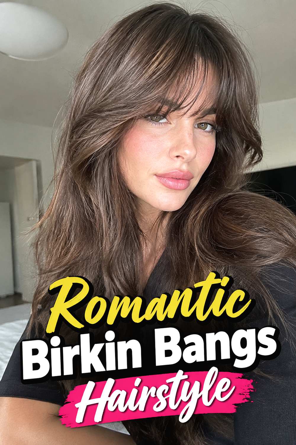13. Romantic Birkin Bangs Hairstyle