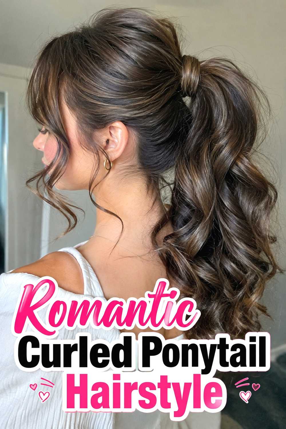 11. Romantic Curled Ponytail Hairstyle