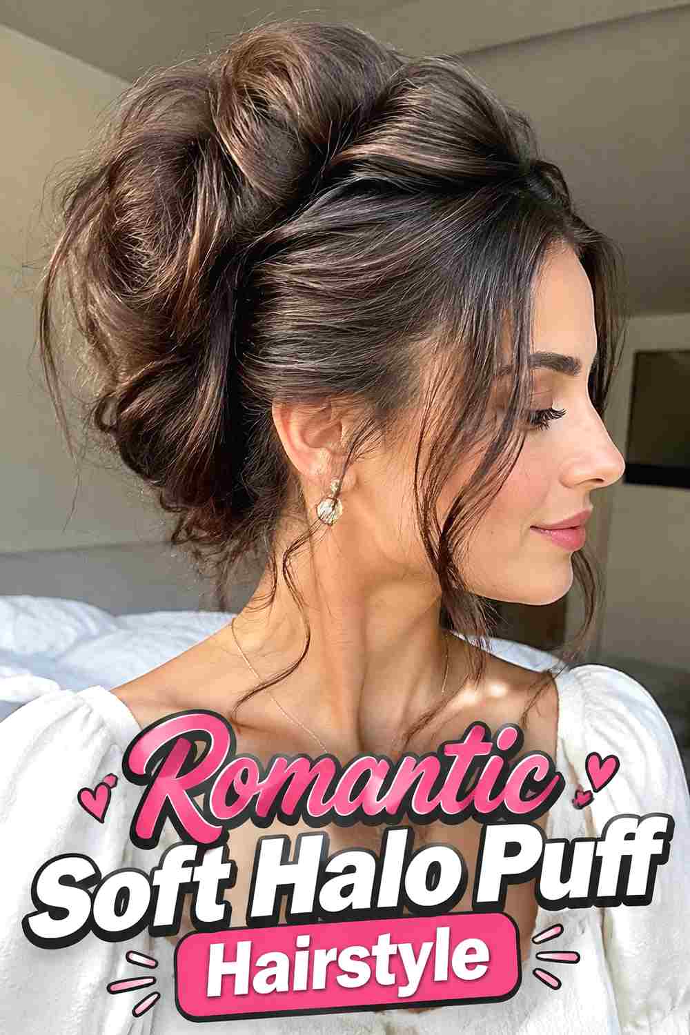 20. Romantic Soft Halo Puff Hairstyle