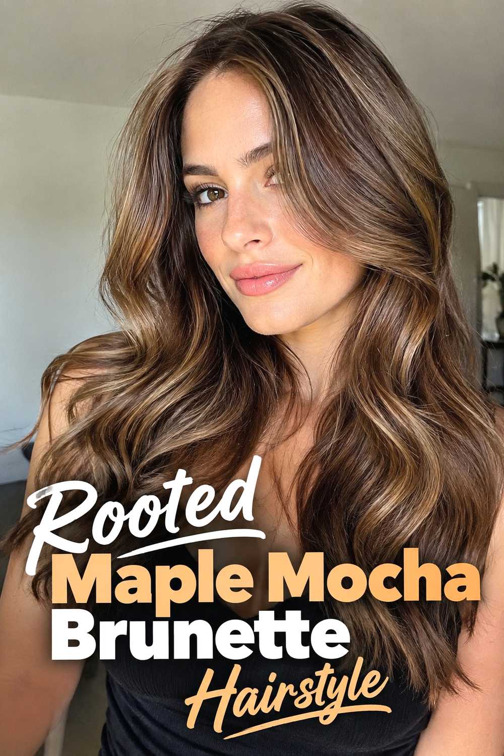 7. Rooted Maple Mocha Brunette Hairstyle