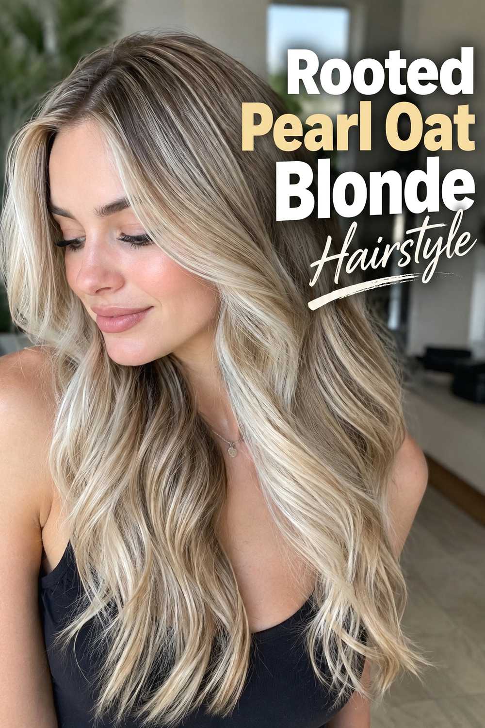 2. Rooted Pearl Oat Blonde Hairstyle