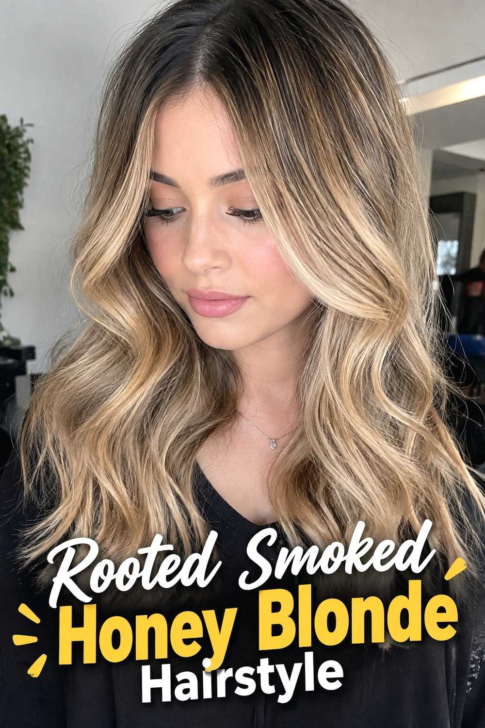 2. Rooted Smoked Honey Blonde Hairstyle