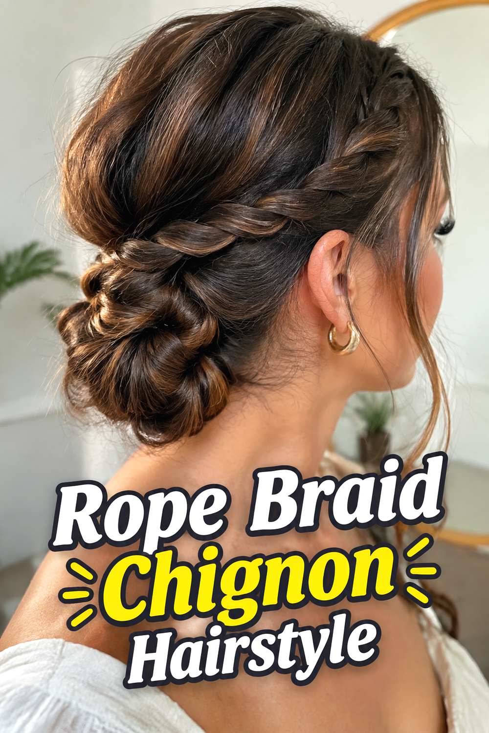 Rope Braid Chignon Hairstyle