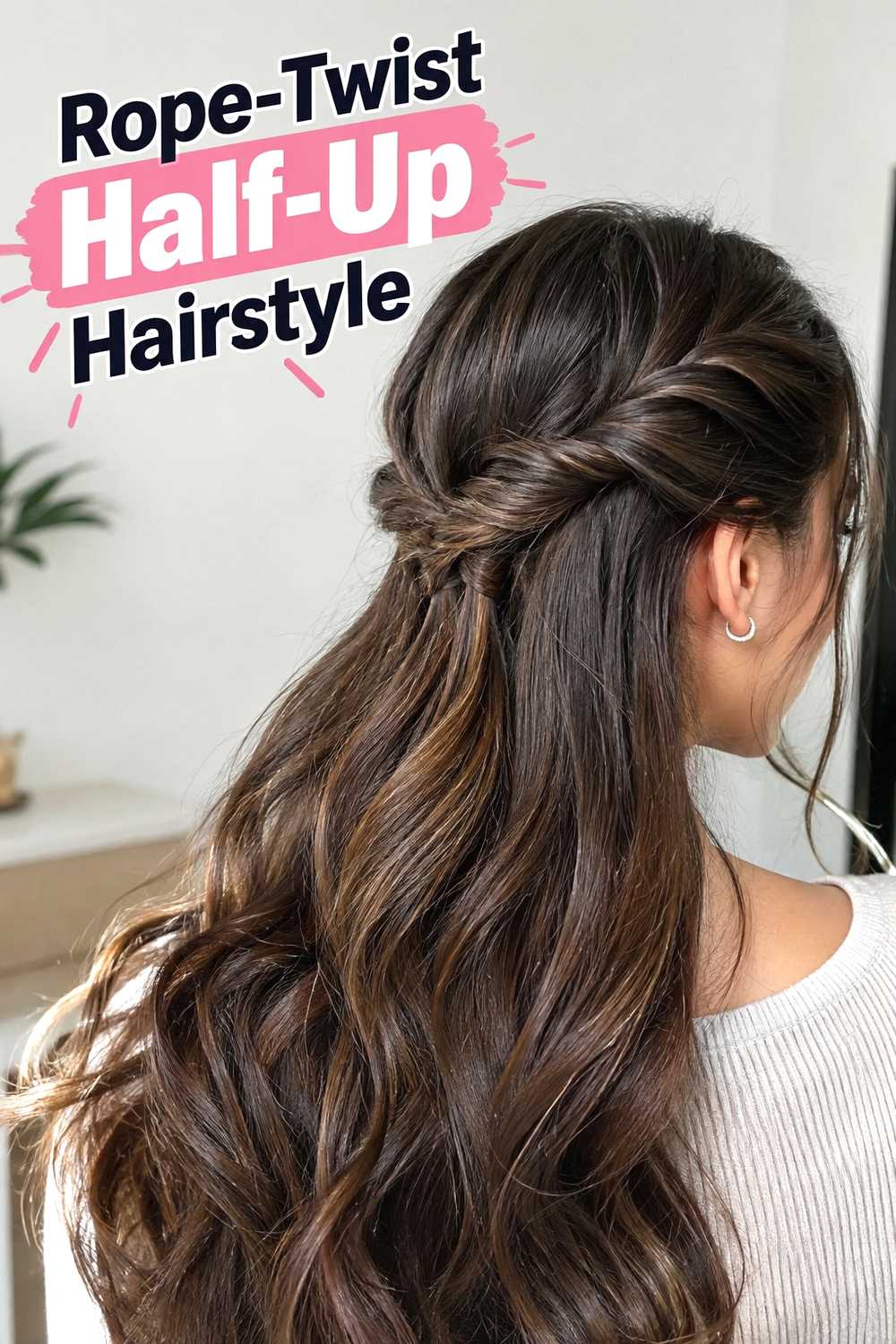 10. Rope Twist Half Up Hairstyle