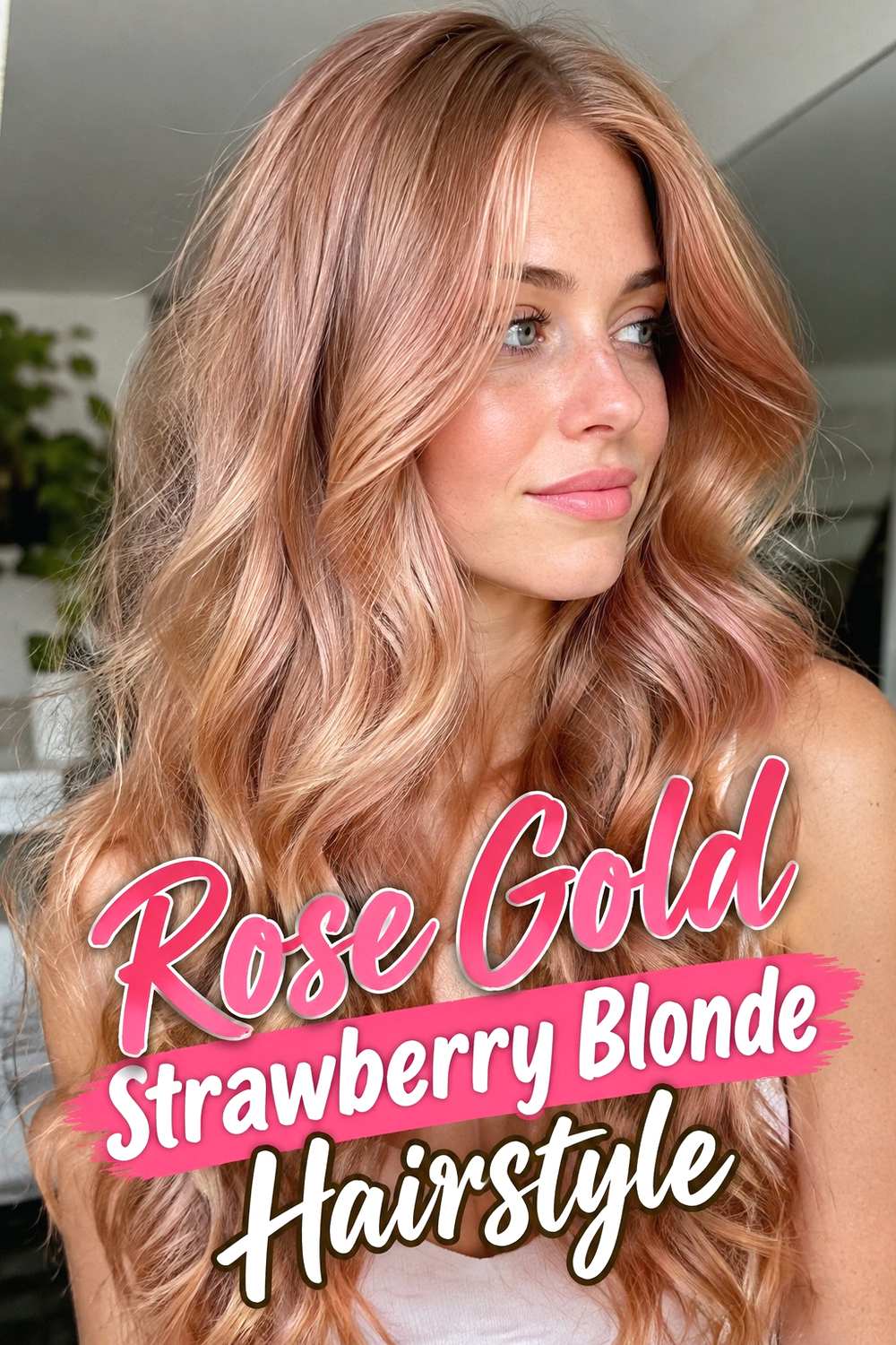 5. Rose Gold Strawberry Blonde Hairstyle