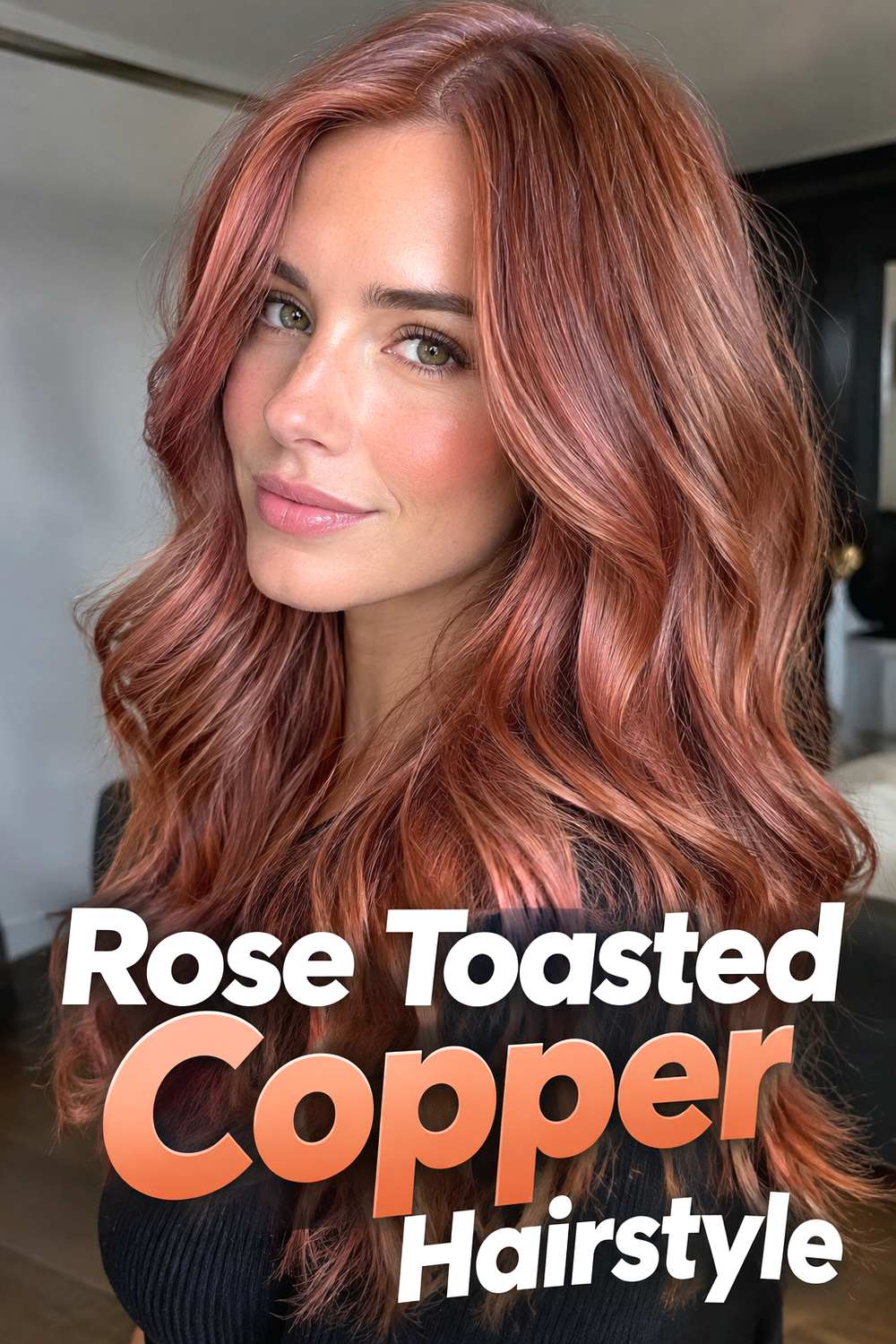 Rose Toasted Copper Hairstyle