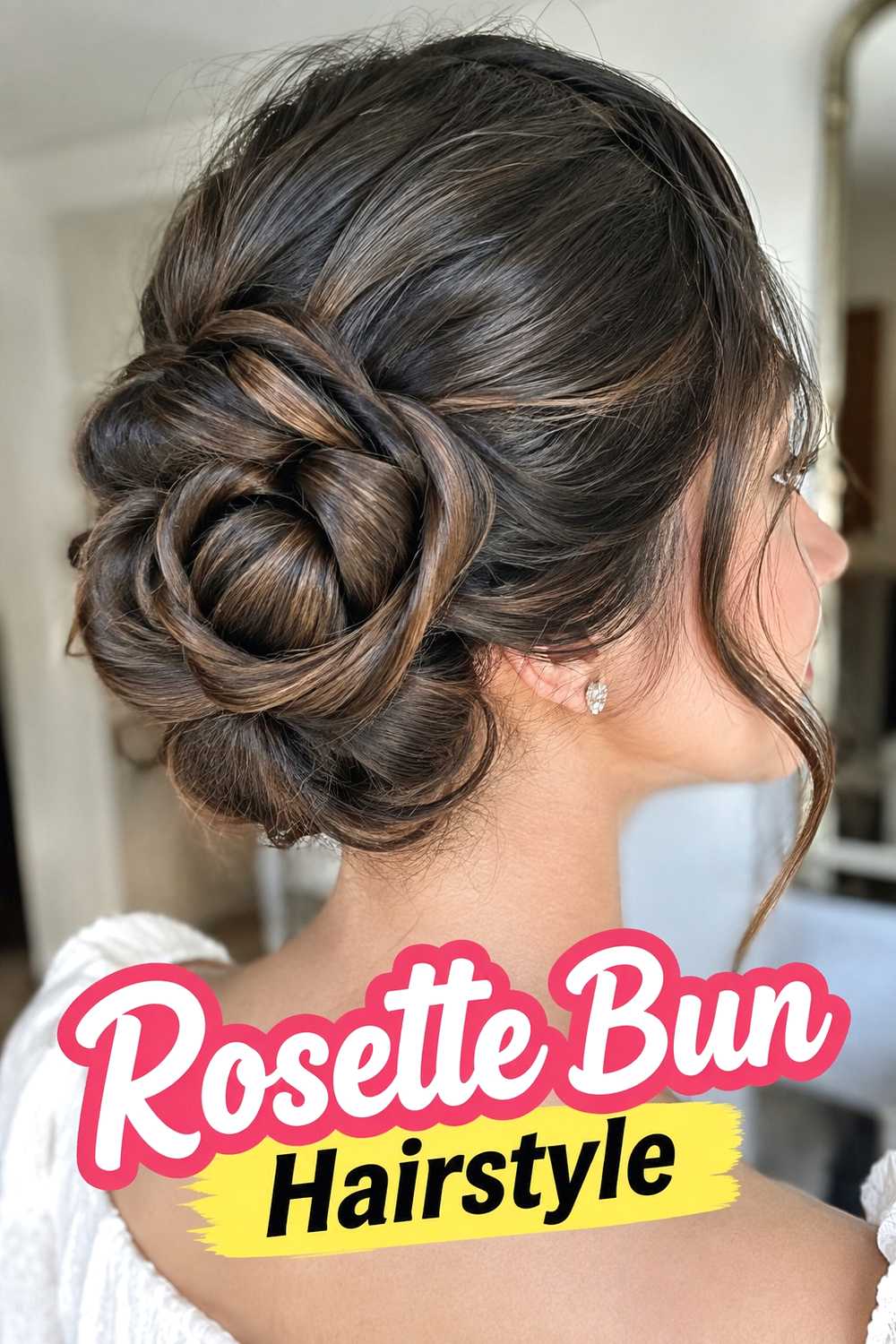 11. Rosette Bun Hairstyle