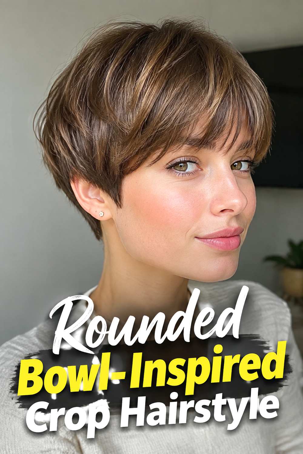 Rounded Bowl-Inspired Crop Hairstyle