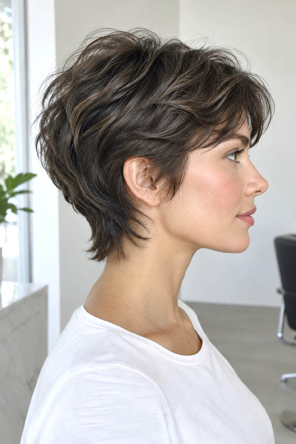 Rounded Crown Mixie Pixie Mullet Hairstyle