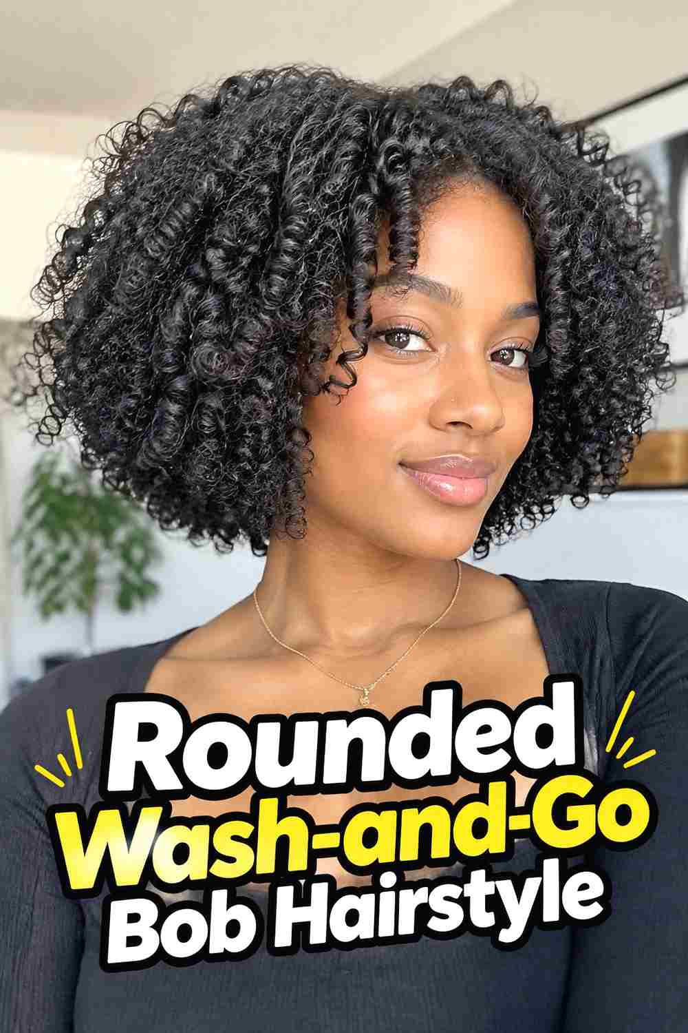 5. Rounded Wash And Go Bob Hairstyle