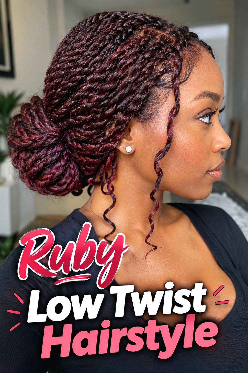 3. Ruby Low Twist Hairstyle