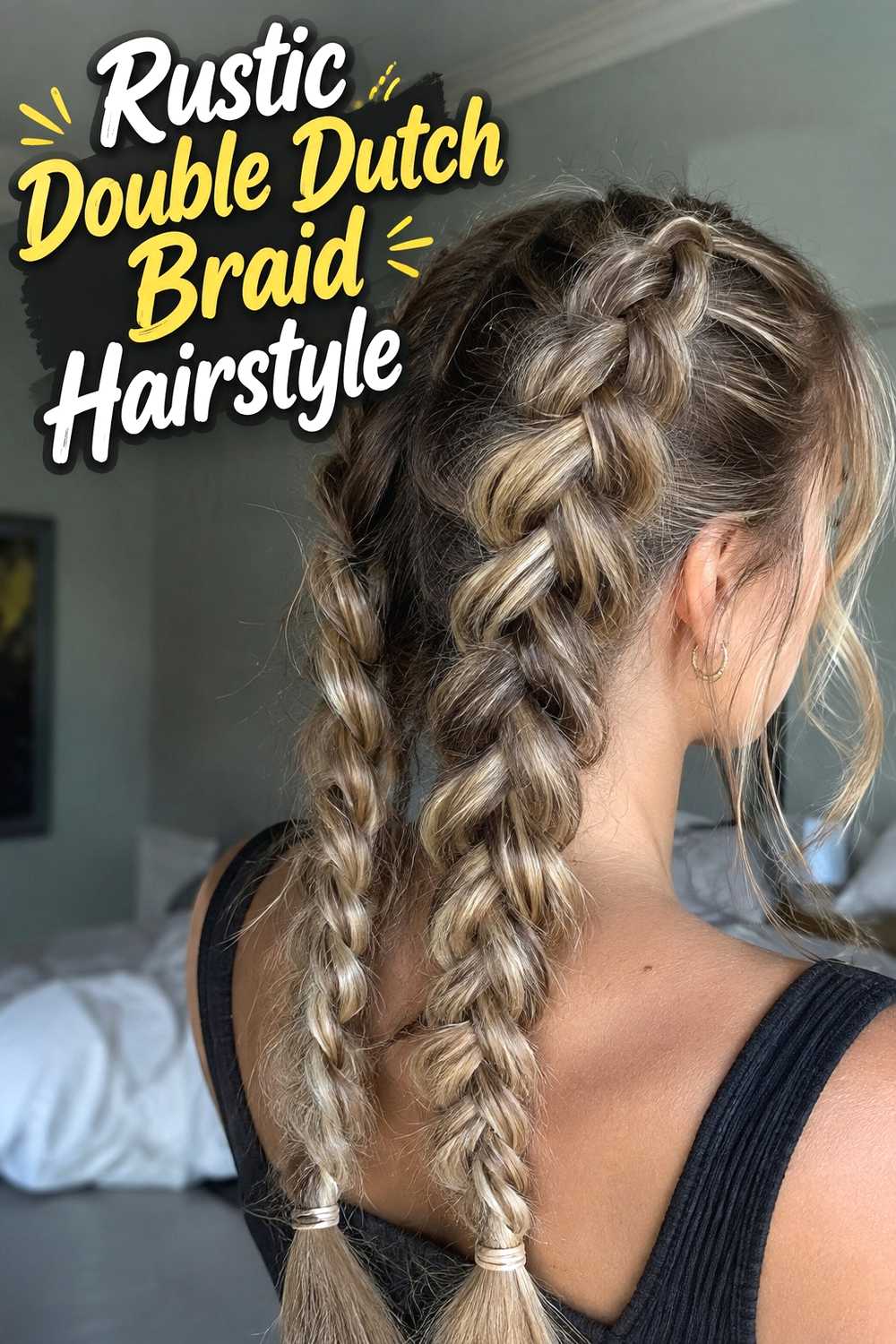 8. Rustic Double Dutch Braid Hairstyle