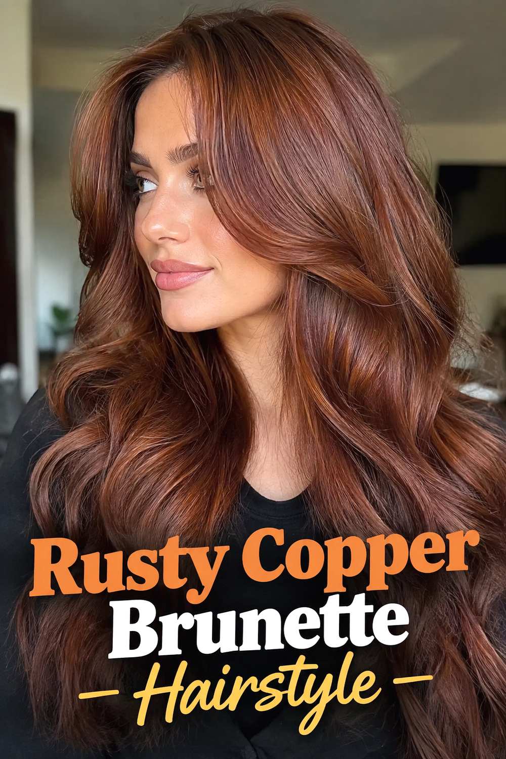 11. Rusty Copper Brunette Hairstyle