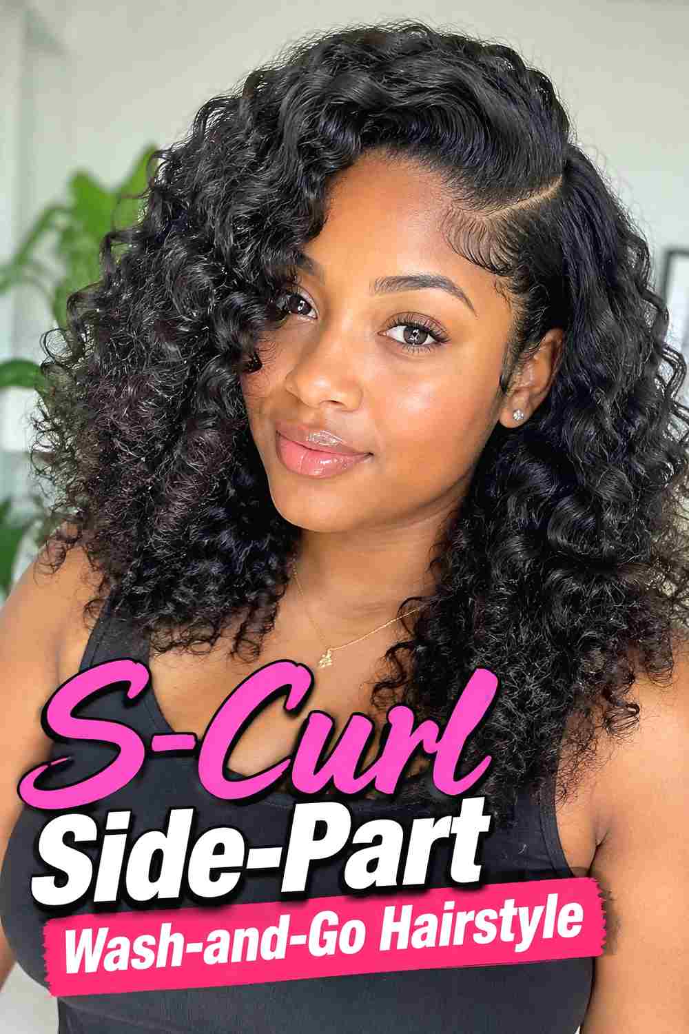 5. S Curl Side Part Wash And Go Hairstyle