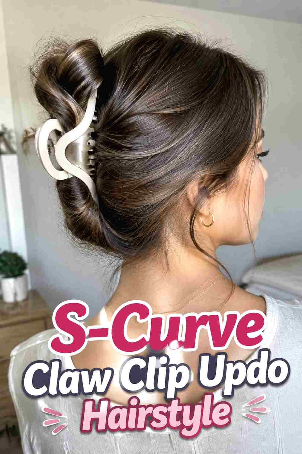 12. S Curve Claw Clip Updo Hairstyle