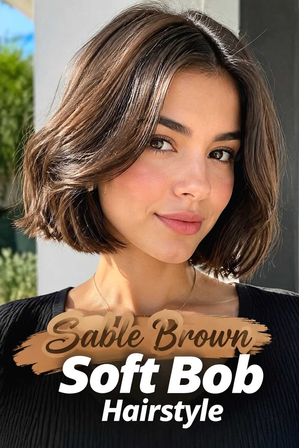 15. Sable Brown Soft Bob Hairstyle