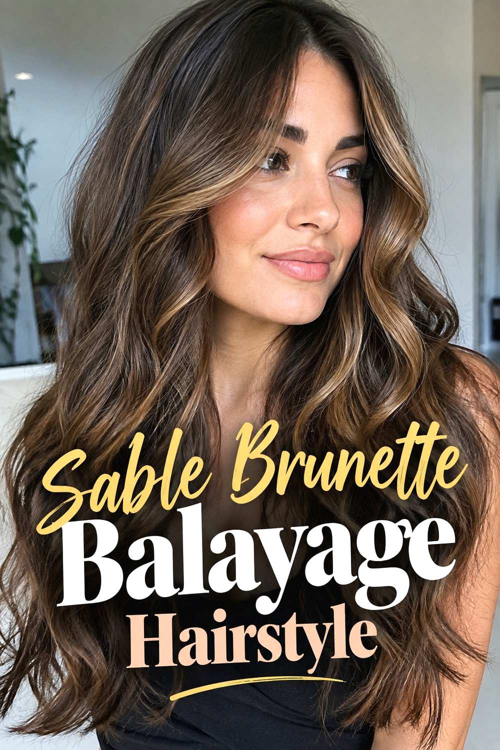5. Sable Brunette Balayage Hairstyle