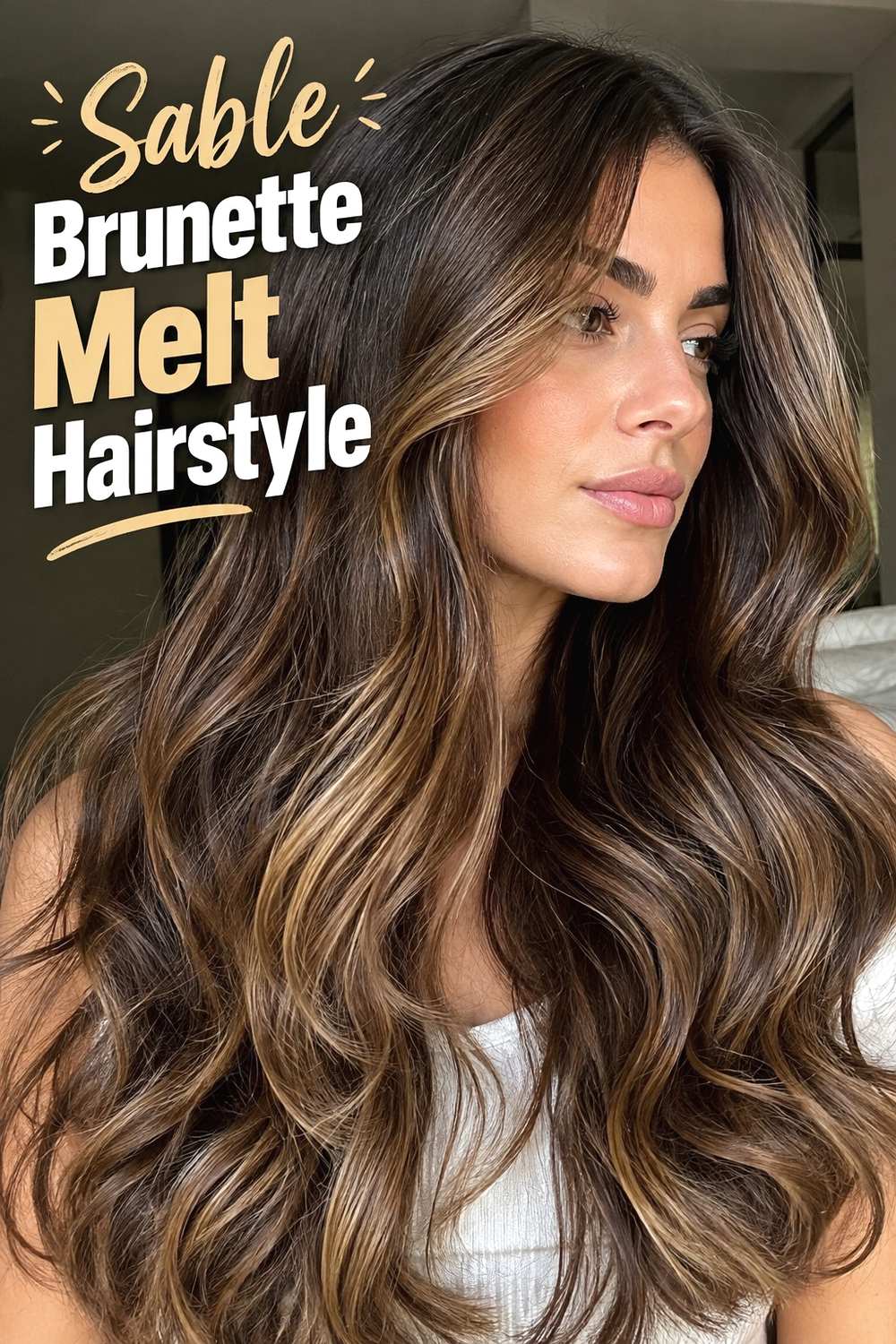 9. Sable Brunette Melt Hairstyle