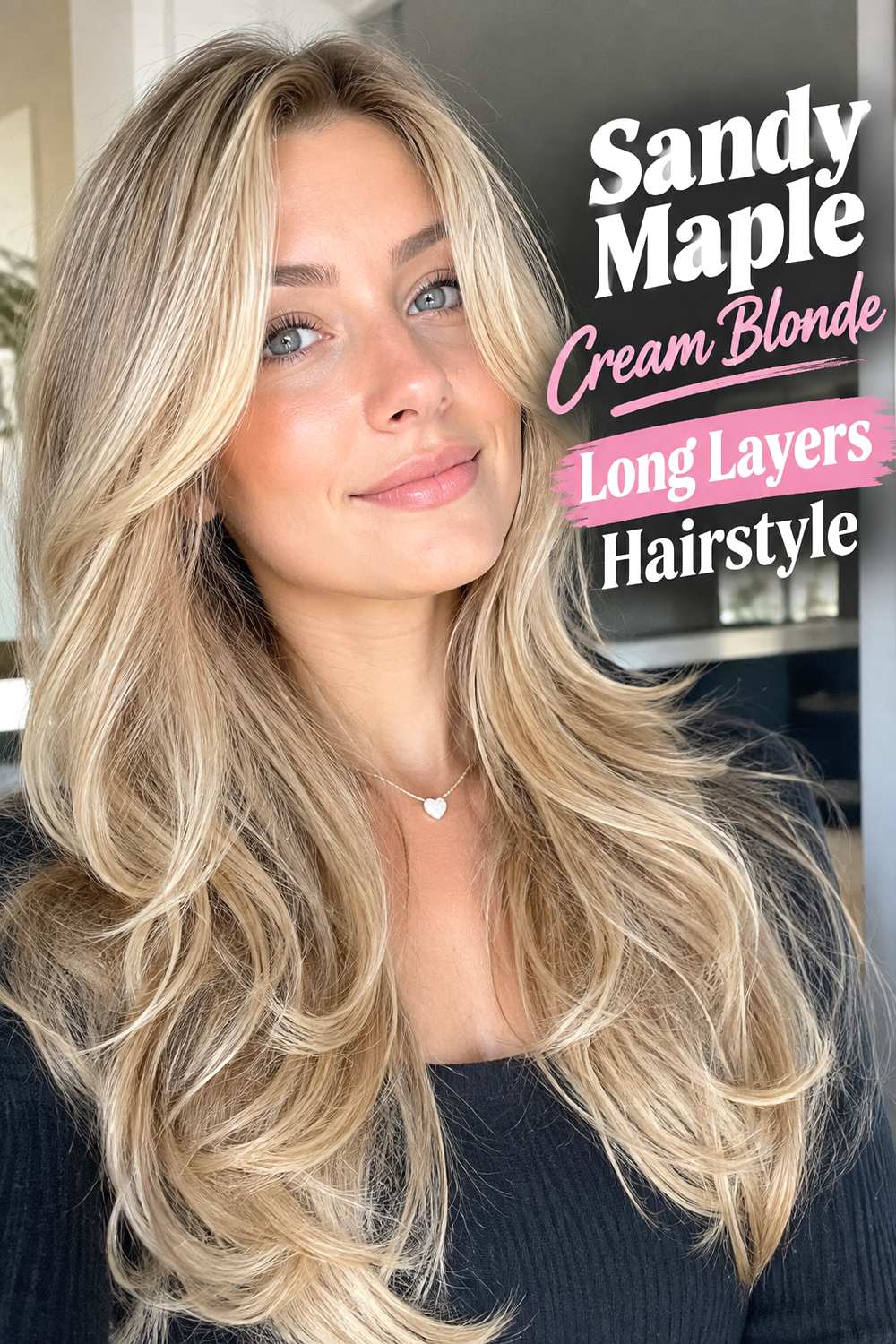 9. Sandy Maple Cream Blonde Long Layers Hairstyle