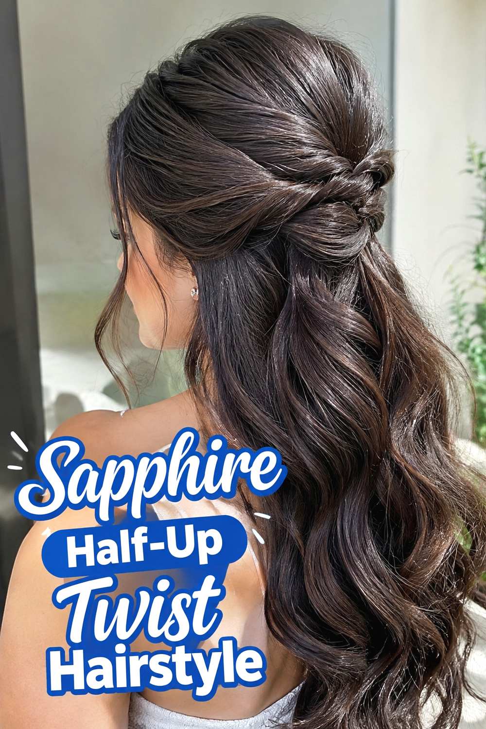 2. Sapphire Half Up Twist Hairstyle