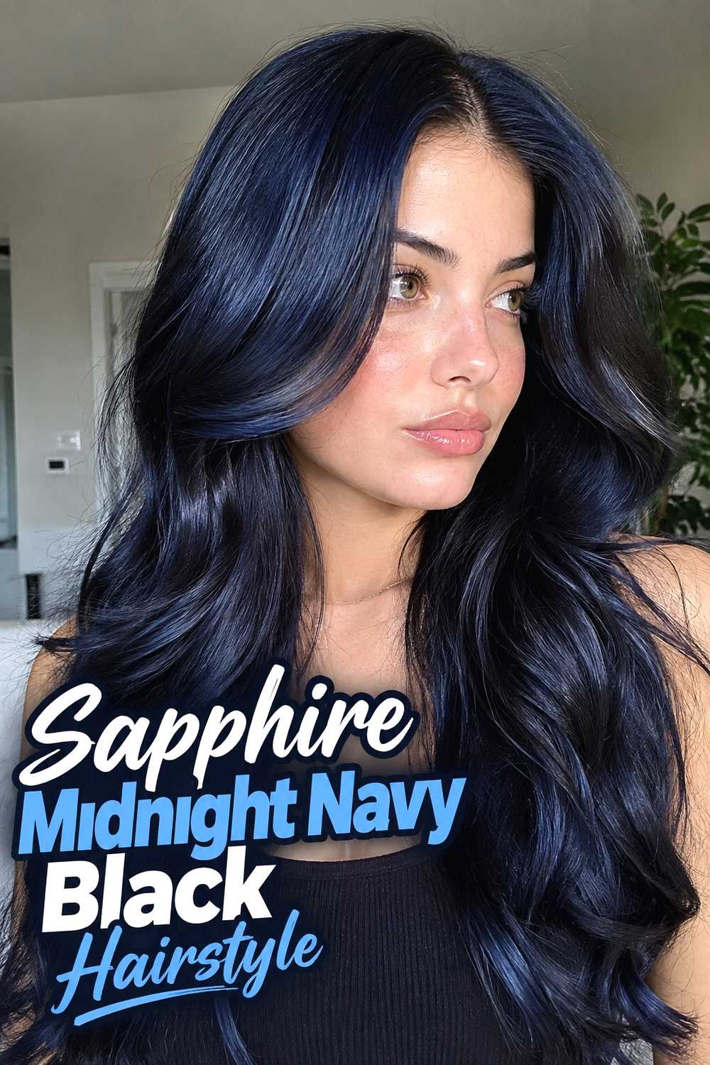 5. Sapphire Midnight Navy Black Hairstyle