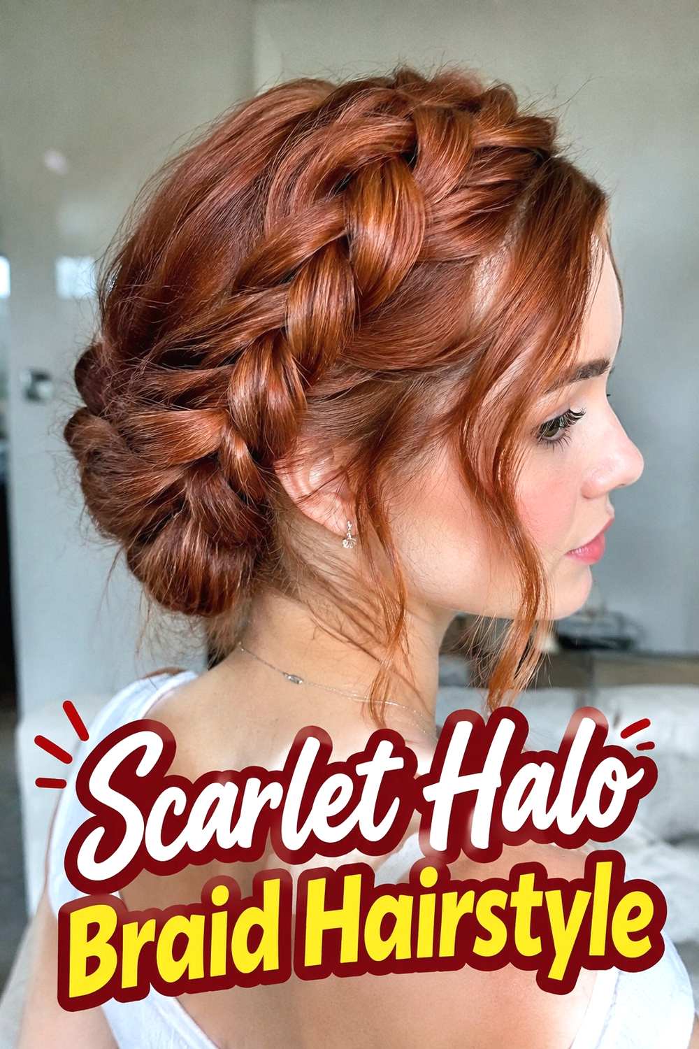 14. Scarlet Halo Braid Hairstyle