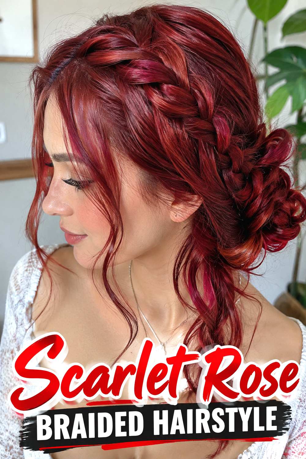 Scarlet Rose Braided Hairstyle
