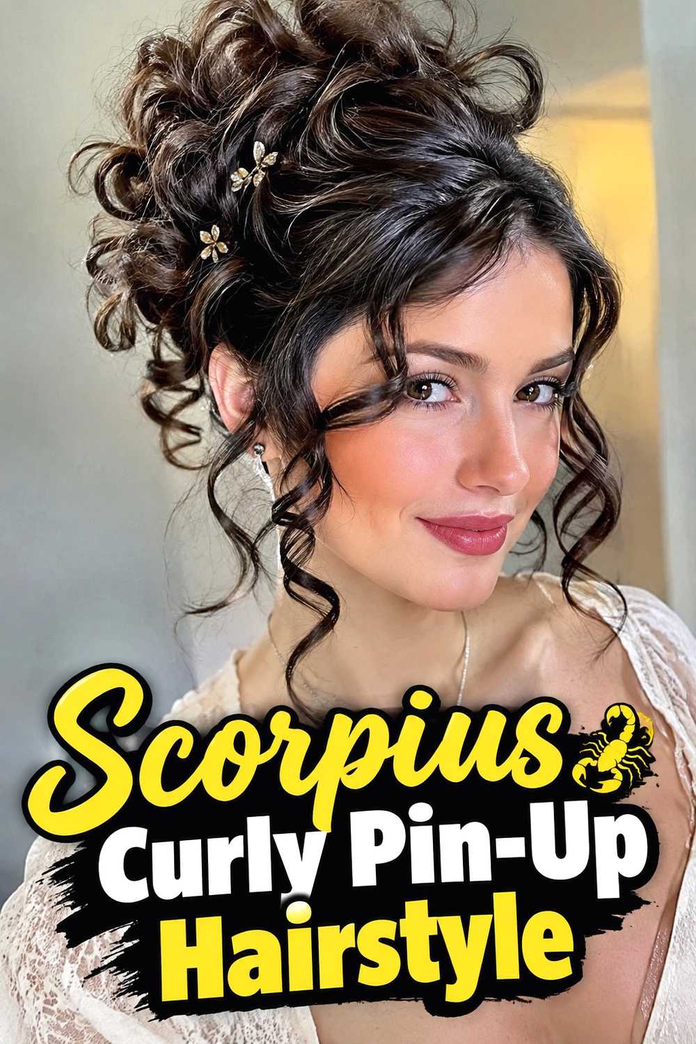 12. Scorpius Curly Pin Up Hairstyle