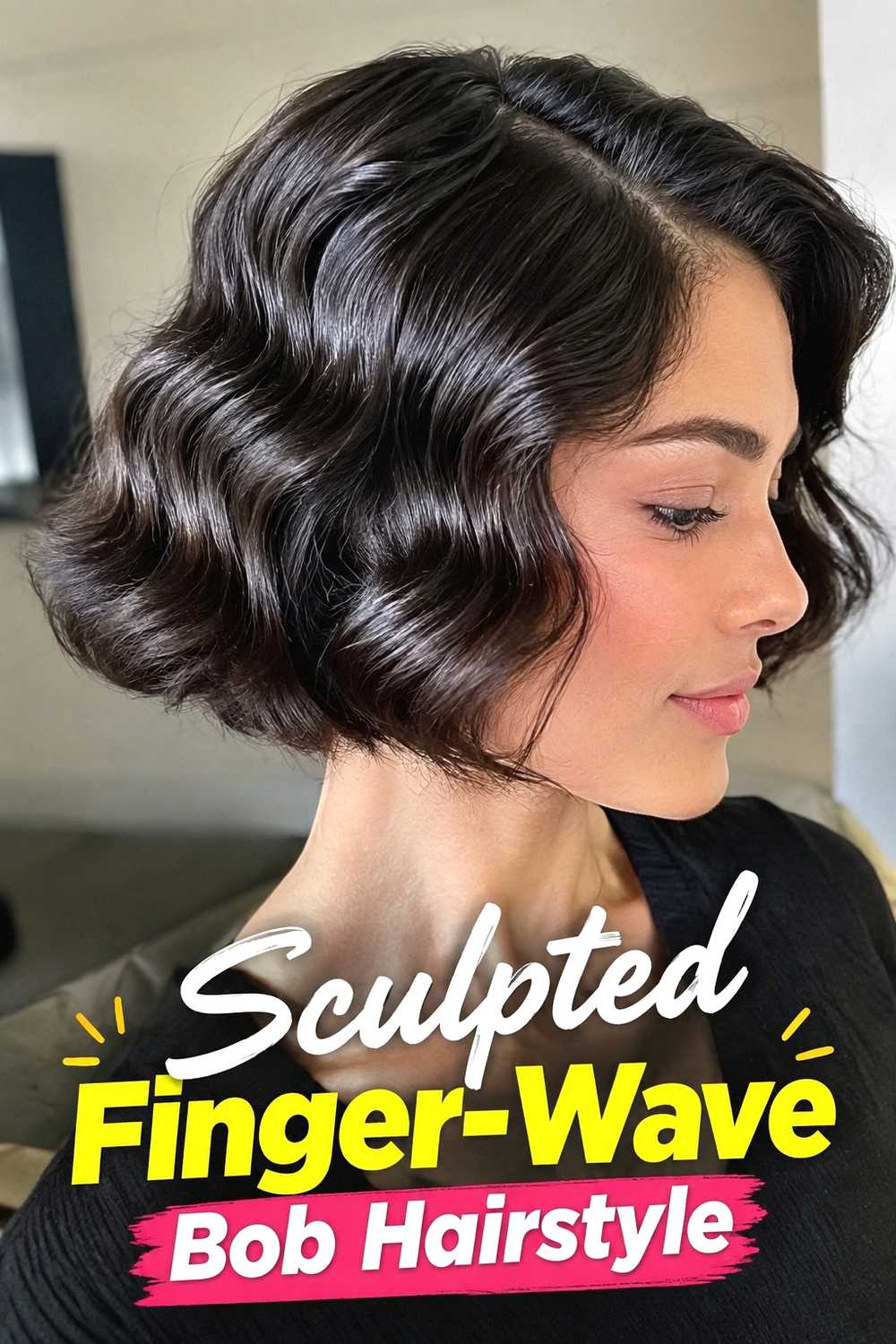 3. Sculpted Finger Wave Bob Hairstyle