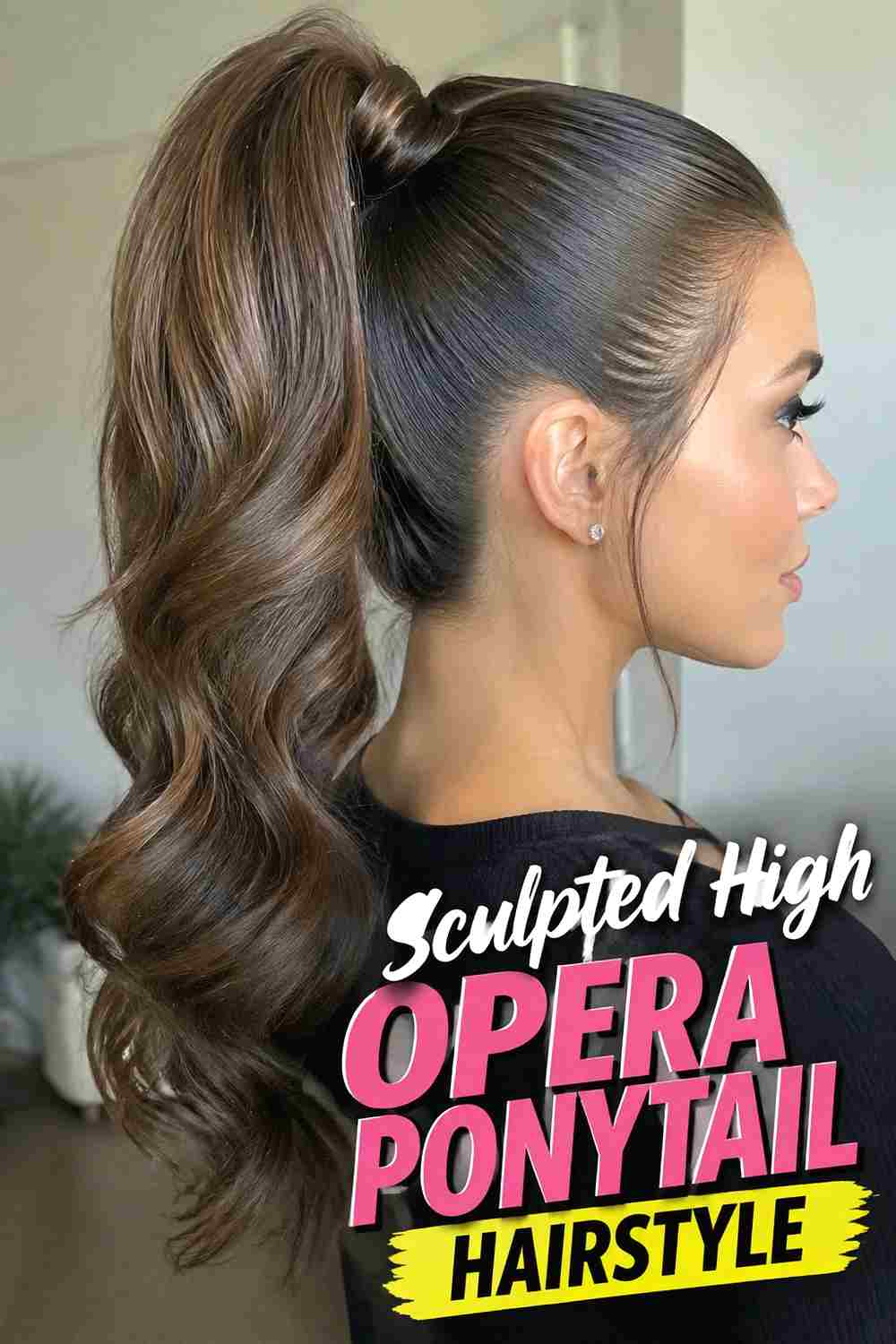 5. Sculpted High Opera Ponytail Hairstyle
