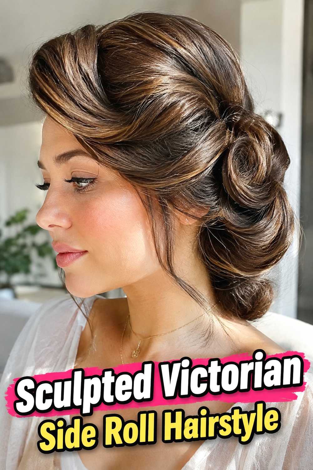 10. Sculpted Victorian Side Roll Hairstyle