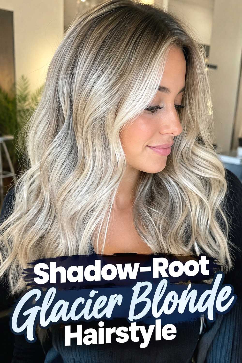12. Shadow Root Glacier Blonde Hairstyle