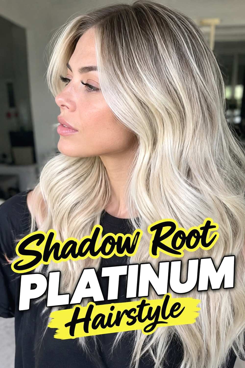 1. Shadow Root Platinum Hairstyle