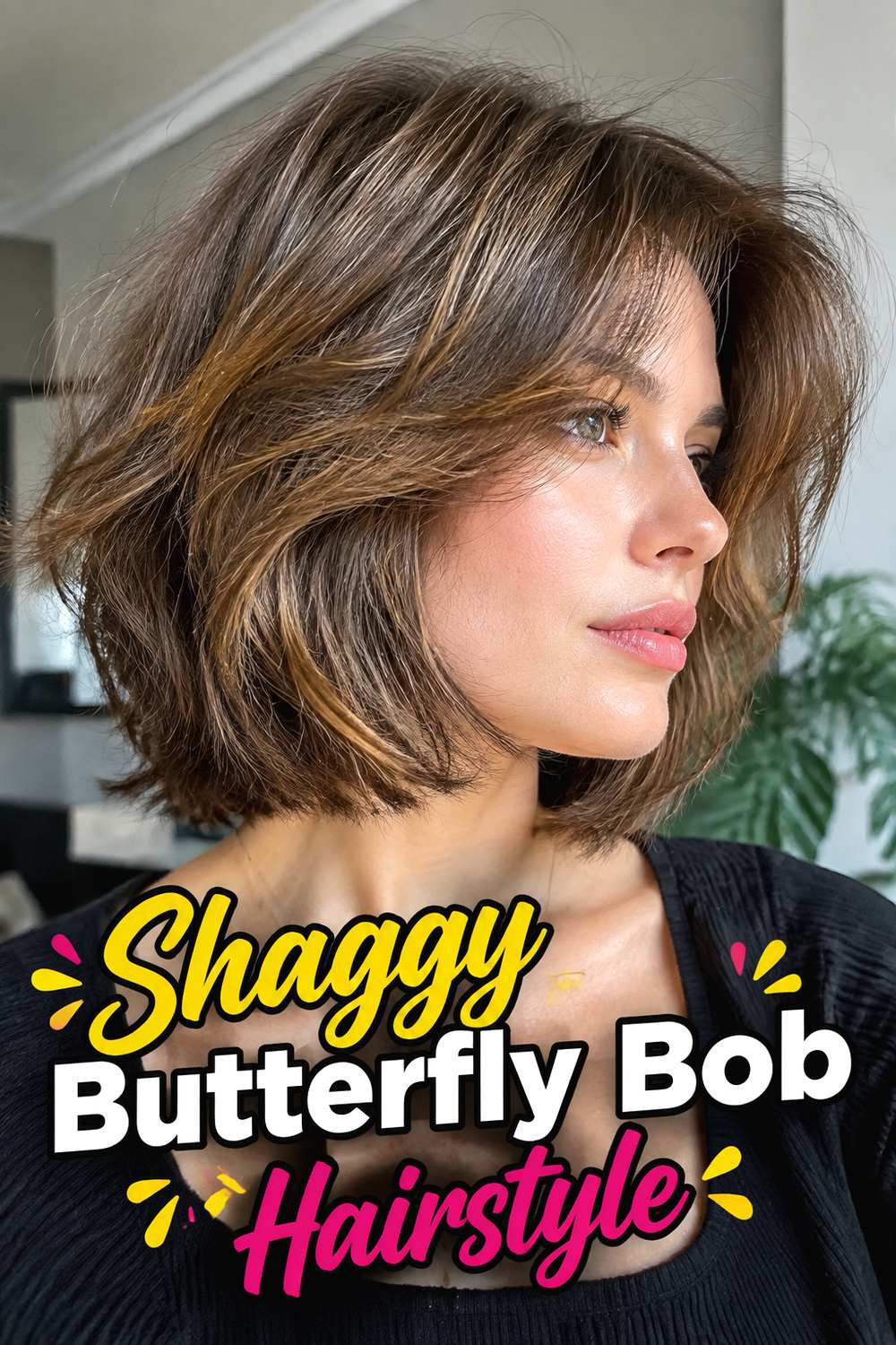 Shaggy Butterfly Bob Hairstyle